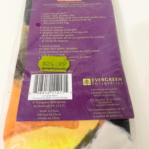 Evergreen Satin Reflections Flag Halloween Pumpkin Ghost 29" x 43" - Picture 10 of 16